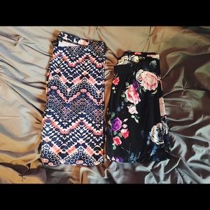 Leggings bundle - floral and tie dye - 1x